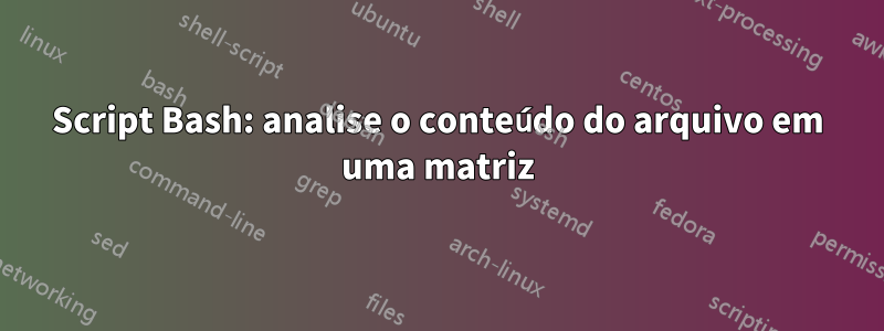 Script Bash: analise o conteúdo do arquivo em uma matriz