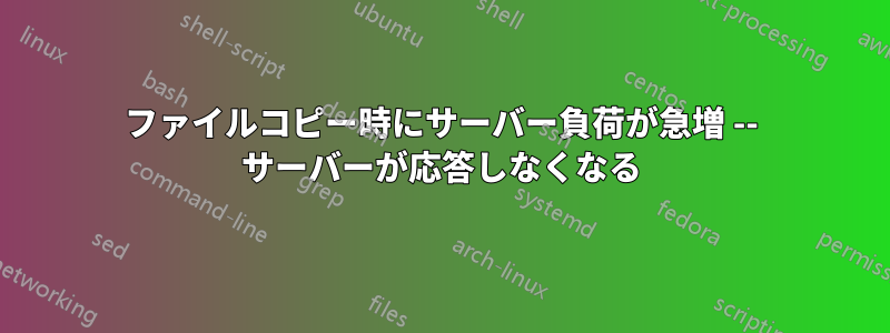 ファイルコピー時にサーバー負荷が急増 -- サーバーが応答しなくなる