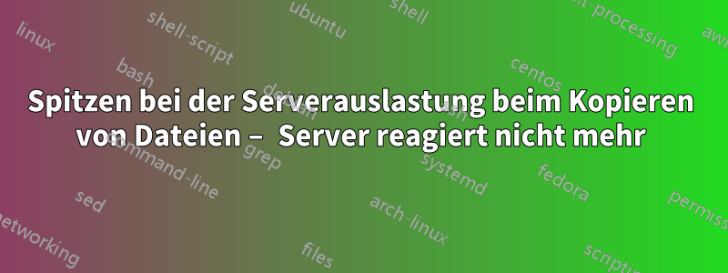 Spitzen bei der Serverauslastung beim Kopieren von Dateien – Server reagiert nicht mehr