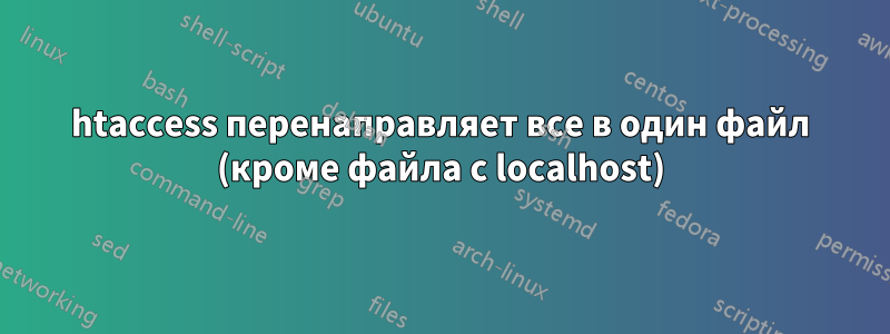 htaccess перенаправляет все в один файл (кроме файла с localhost)