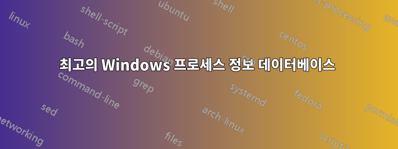 최고의 Windows 프로세스 정보 데이터베이스