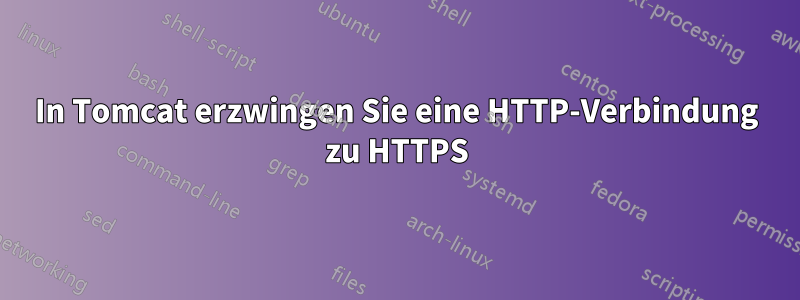 In Tomcat erzwingen Sie eine HTTP-Verbindung zu HTTPS