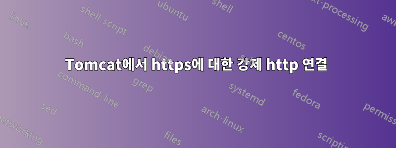 Tomcat에서 https에 대한 강제 http 연결