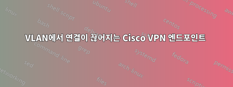 VLAN에서 연결이 끊어지는 Cisco VPN 엔드포인트