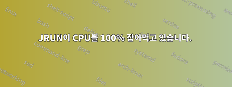 JRUN이 CPU를 100% 잡아먹고 있습니다.