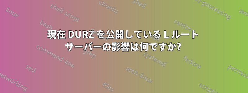 現在 DURZ を公開している L ルート サーバーの影響は何ですか?