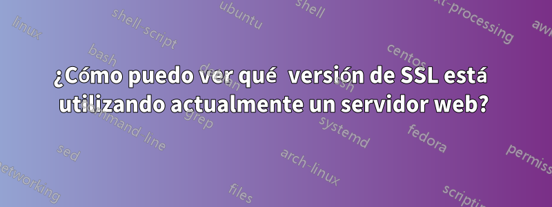 ¿Cómo puedo ver qué versión de SSL está utilizando actualmente un servidor web?