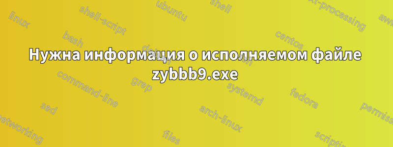 Нужна информация о исполняемом файле zybbb9.exe