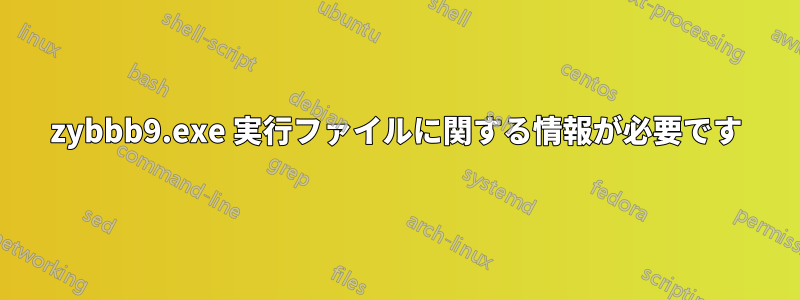 zybbb9.exe 実行ファイルに関する情報が必要です