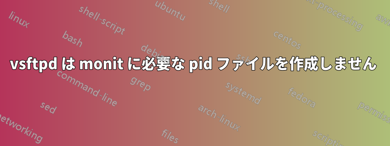 vsftpd は monit に必要な pid ファイルを作成しません