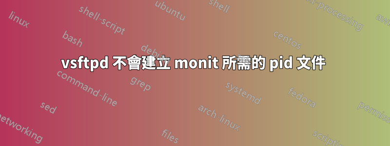 vsftpd 不會建立 monit 所需的 pid 文件