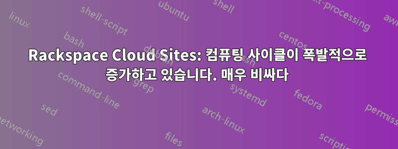 Rackspace Cloud Sites: 컴퓨팅 사이클이 폭발적으로 증가하고 있습니다. 매우 비싸다