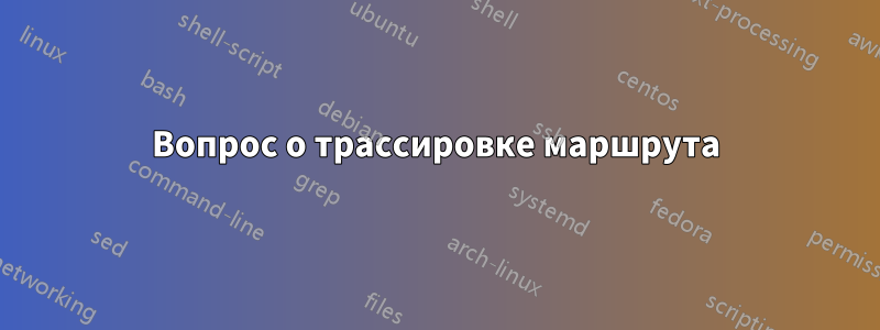 Вопрос о трассировке маршрута