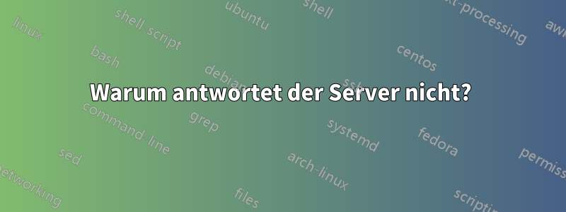 Warum antwortet der Server nicht?