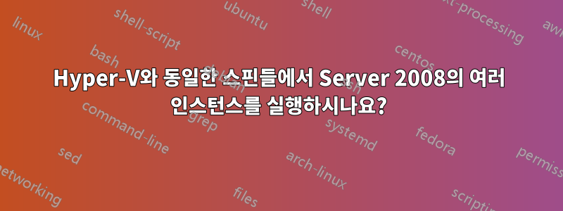 Hyper-V와 동일한 스핀들에서 Server 2008의 여러 인스턴스를 실행하시나요?