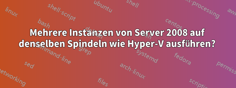 Mehrere Instanzen von Server 2008 auf denselben Spindeln wie Hyper-V ausführen?