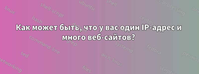 Как может быть, что у вас один IP-адрес и много веб-сайтов?