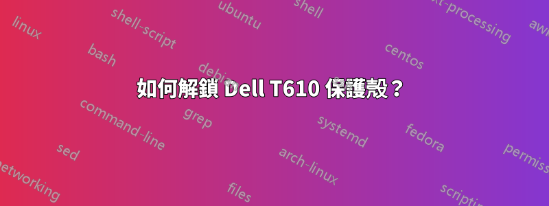 如何解鎖 Dell T610 保護殼？