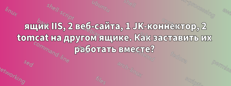 1 ящик IIS, 2 веб-сайта, 1 JK-коннектор, 2 tomcat на другом ящике. Как заставить их работать вместе?