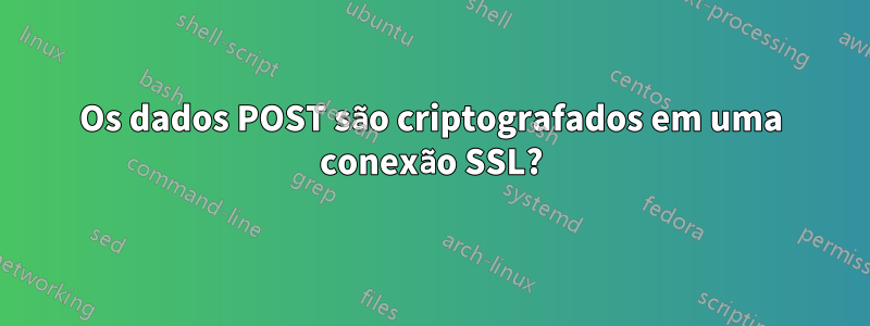 Os dados POST são criptografados em uma conexão SSL?