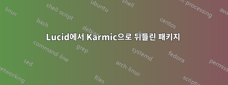 Lucid에서 Karmic으로 뒤틀린 패키지