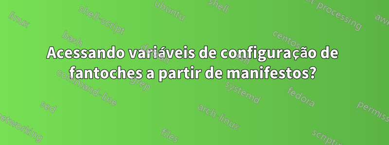 Acessando variáveis ​​de configuração de fantoches a partir de manifestos?