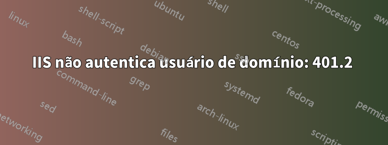 IIS não autentica usuário de domínio: 401.2