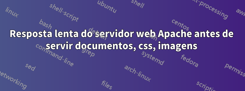 Resposta lenta do servidor web Apache antes de servir documentos, css, imagens