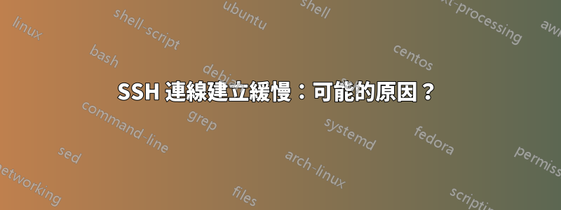 SSH 連線建立緩慢：可能的原因？