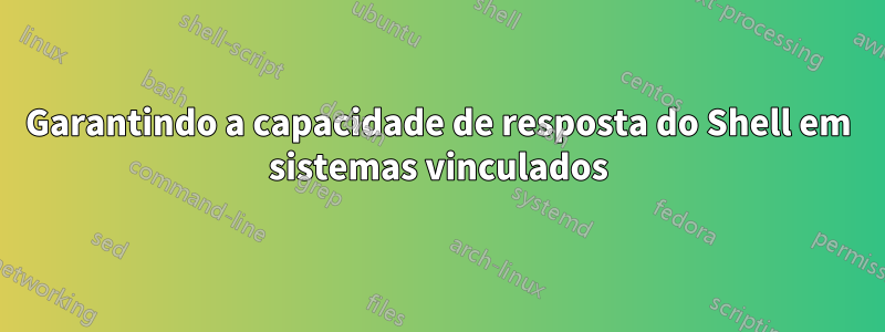 Garantindo a capacidade de resposta do Shell em sistemas vinculados