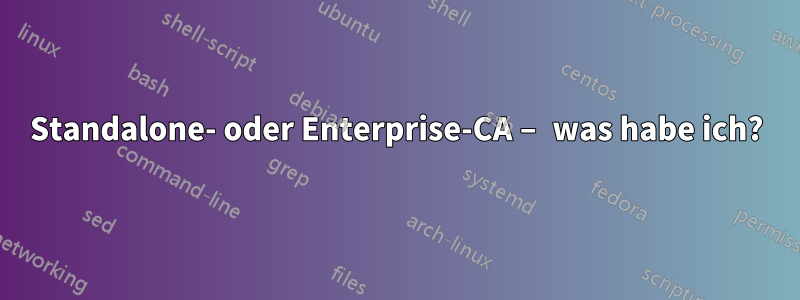 Standalone- oder Enterprise-CA – was habe ich?