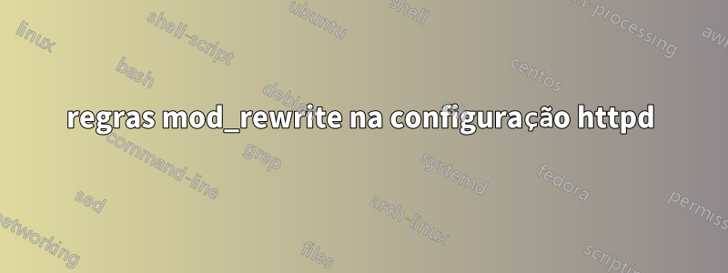 regras mod_rewrite na configuração httpd