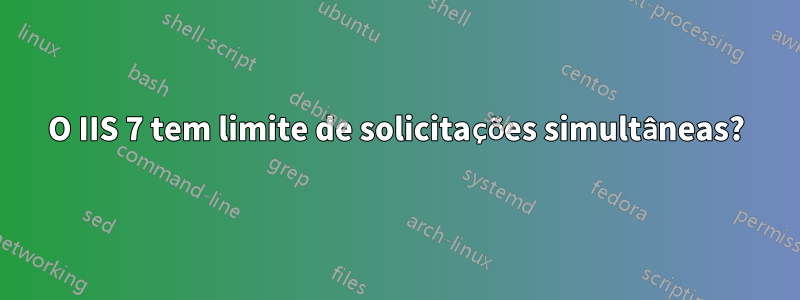 O IIS 7 tem limite de solicitações simultâneas?