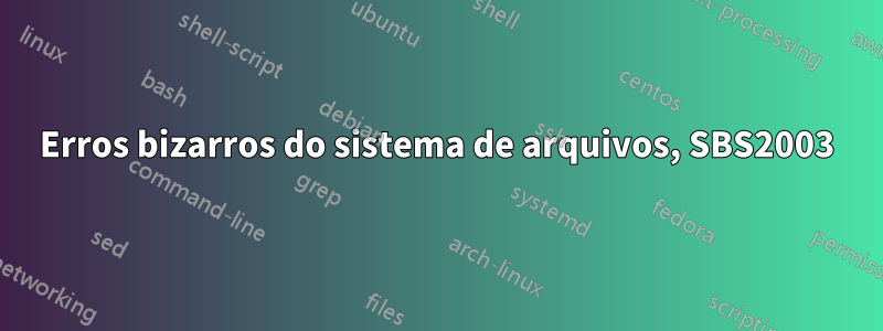 Erros bizarros do sistema de arquivos, SBS2003
