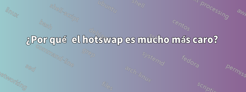 ¿Por qué el hotswap es mucho más caro?