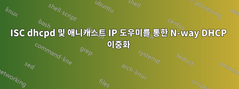 ISC dhcpd 및 애니캐스트 IP 도우미를 통한 N-way DHCP 이중화
