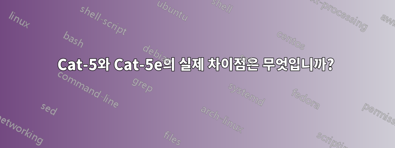 Cat-5와 Cat-5e의 실제 차이점은 무엇입니까?