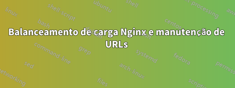 Balanceamento de carga Nginx e manutenção de URLs
