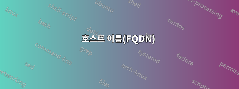 호스트 이름(FQDN)