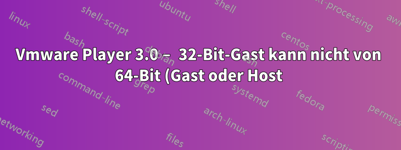 Vmware Player 3.0 – 32-Bit-Gast kann nicht von 64-Bit (Gast oder Host) angepingt werden