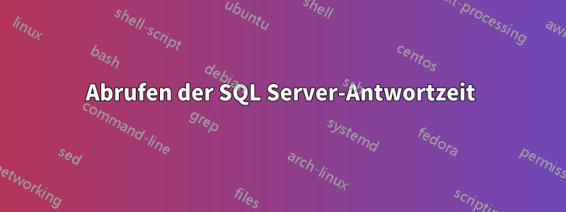 Abrufen der SQL Server-Antwortzeit