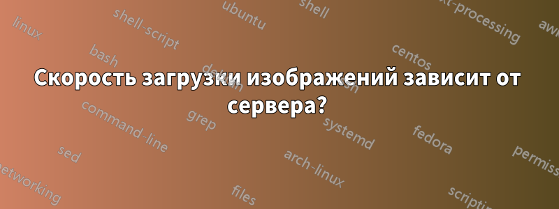 Скорость загрузки изображений зависит от сервера?