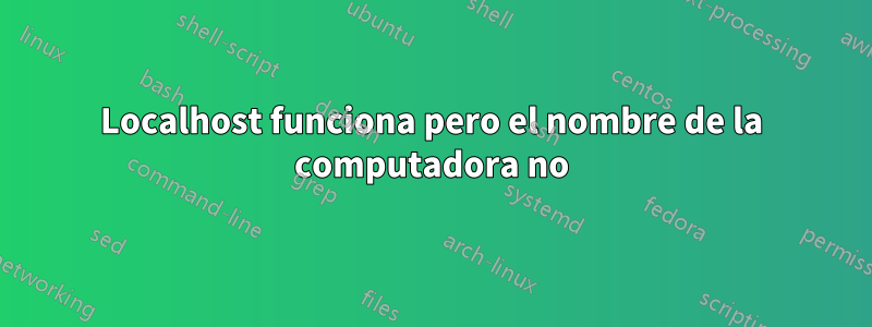 Localhost funciona pero el nombre de la computadora no