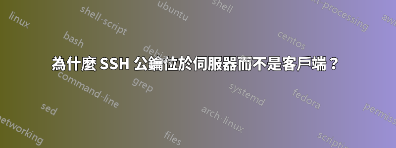為什麼 SSH 公鑰位於伺服器而不是客戶端？