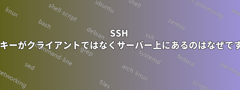 SSH 公開キーがクライアントではなくサーバー上にあるのはなぜですか?