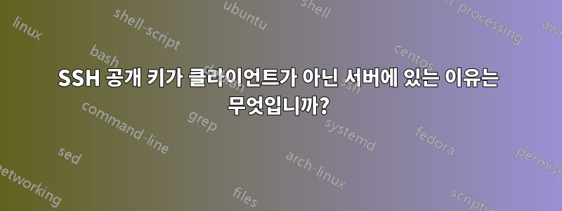 SSH 공개 키가 클라이언트가 아닌 서버에 있는 이유는 무엇입니까?