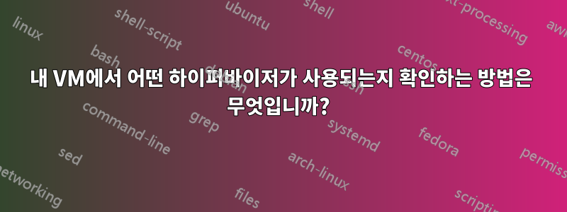 내 VM에서 어떤 하이퍼바이저가 사용되는지 확인하는 방법은 무엇입니까? 