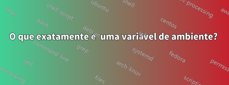 O que exatamente é uma variável de ambiente?
