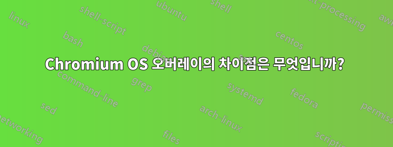 Chromium OS 오버레이의 차이점은 무엇입니까?