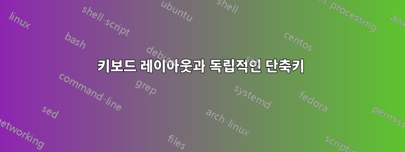 키보드 레이아웃과 독립적인 단축키